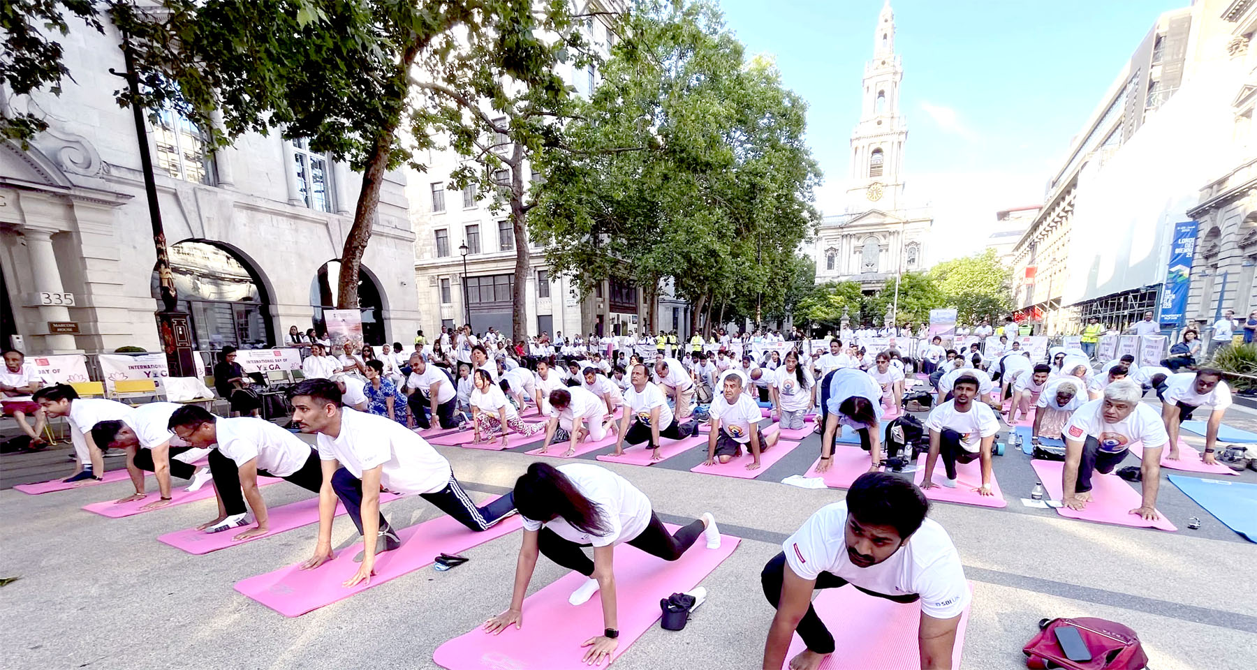 International Yoga Day celebrated with enthusiasm across the world.